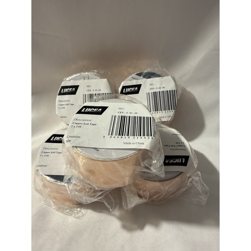 Lot of 5 LUCEA Copper Foil Tape Rolls